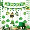 St Patricks Day Decorations Lucky Banner Shamrock Garlands Clover Hanging Swirls Set for St. Patrick's Day Decor Home Saint Patricks Day Irish Party Decorations